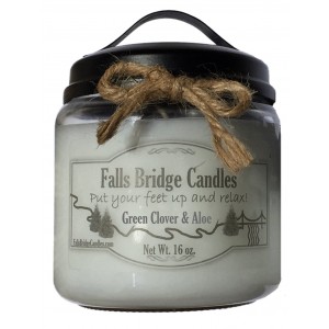 FallsBridgeCandles Green Clover and Aloe Scented Jar Candle FLBG1130